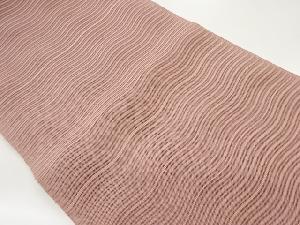 絽よろけ縞模様織出し名古屋帯